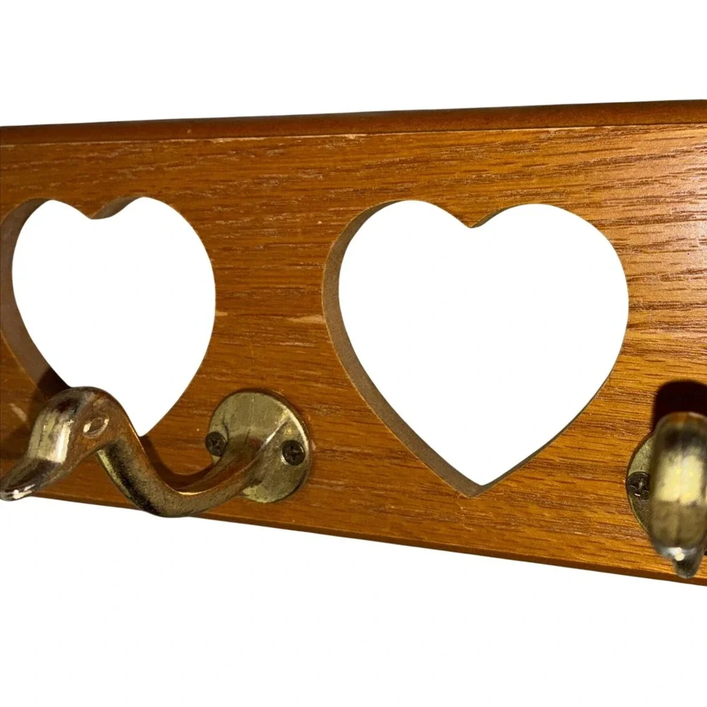 Heart Cut Out Coat Rack Goose Head 4 Peg 24